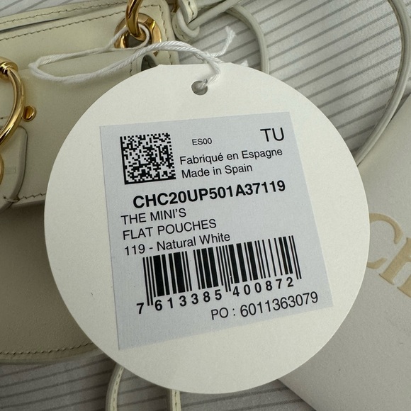 Chloé natural white leather mini flat pouch - Picture 4 of 6